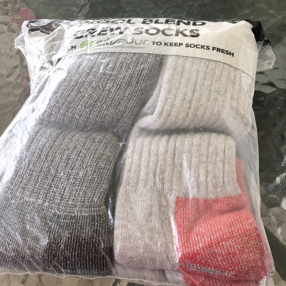 New 4 Pack Arch SupportRealTree Wool Crew Socks-Men 7-12/Ladies 7.5-13